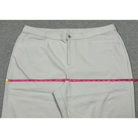 CJ Banks Capri Pants Womens Size 22W Light Gray High Rise Flat Front Stretch - Picture 8 of 13